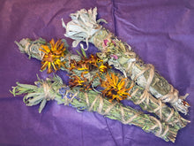 Load image into Gallery viewer, White Sage, Lavender &amp; Calendula Smudge Bundles
