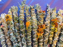 Load image into Gallery viewer, White Sage, Lavender &amp; Calendula Smudge Bundles
