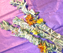 Load image into Gallery viewer, White Sage, Lavender &amp; Calendula Smudge Bundles
